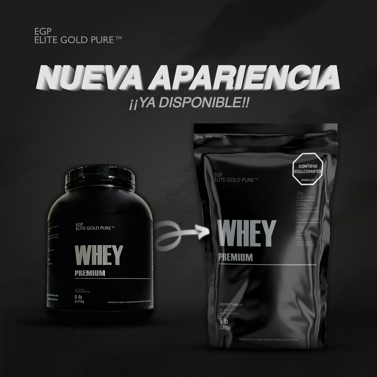 WHEY PREMIUM 5 LIBRAS GOURMET VANILLA - EGP ELITE GOLD PURE