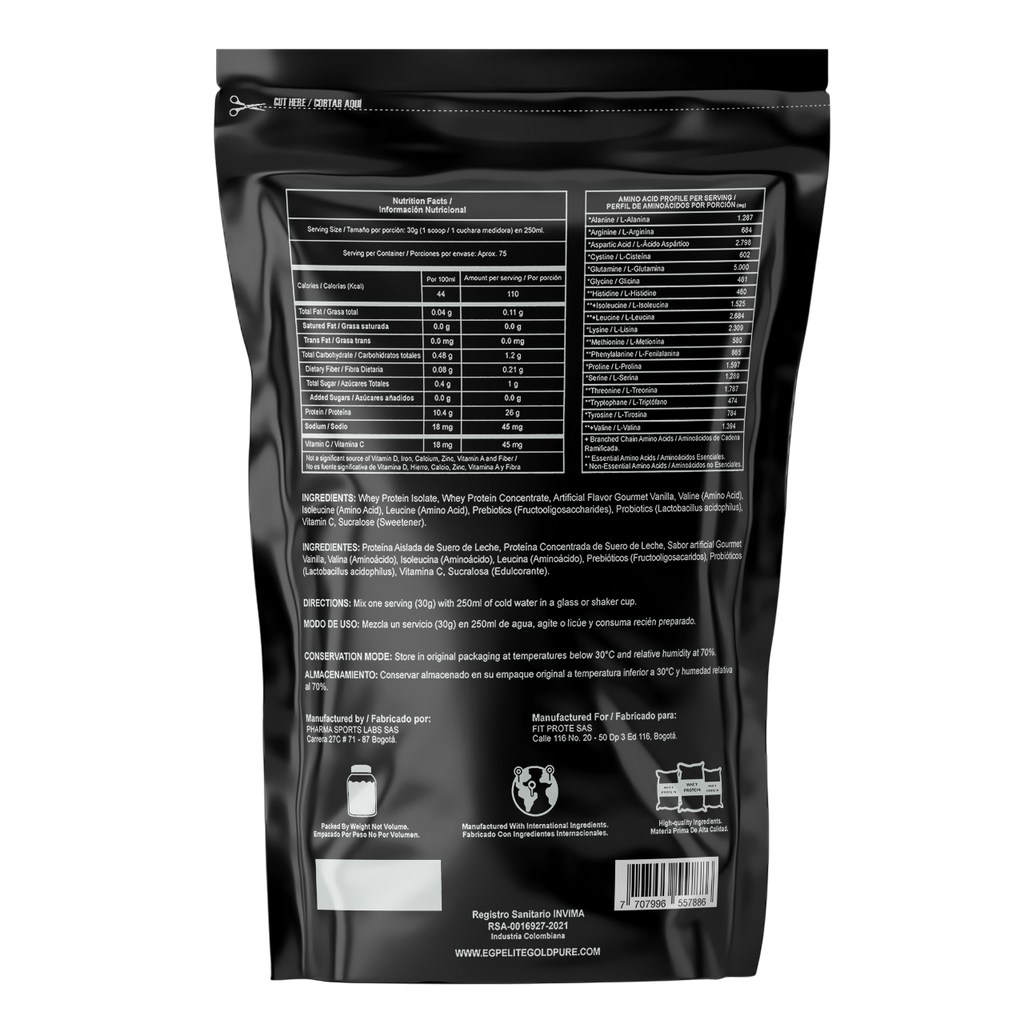 WHEY PREMIUM 5 LIBRAS GOURMET VANILLA - EGP ELITE GOLD PURE
