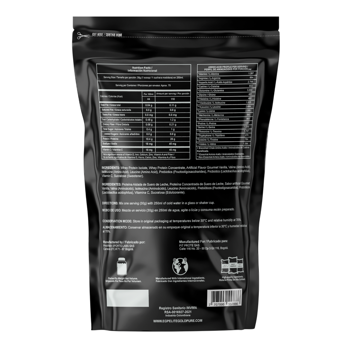 WHEY PREMIUM 5 LIBRAS GOURMET VANILLA - EGP ELITE GOLD PURE